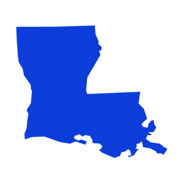 state outline of Louisiana