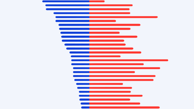 Bar graph representing the correlation between strong gun laws and fewer gun deaths in states in the US.